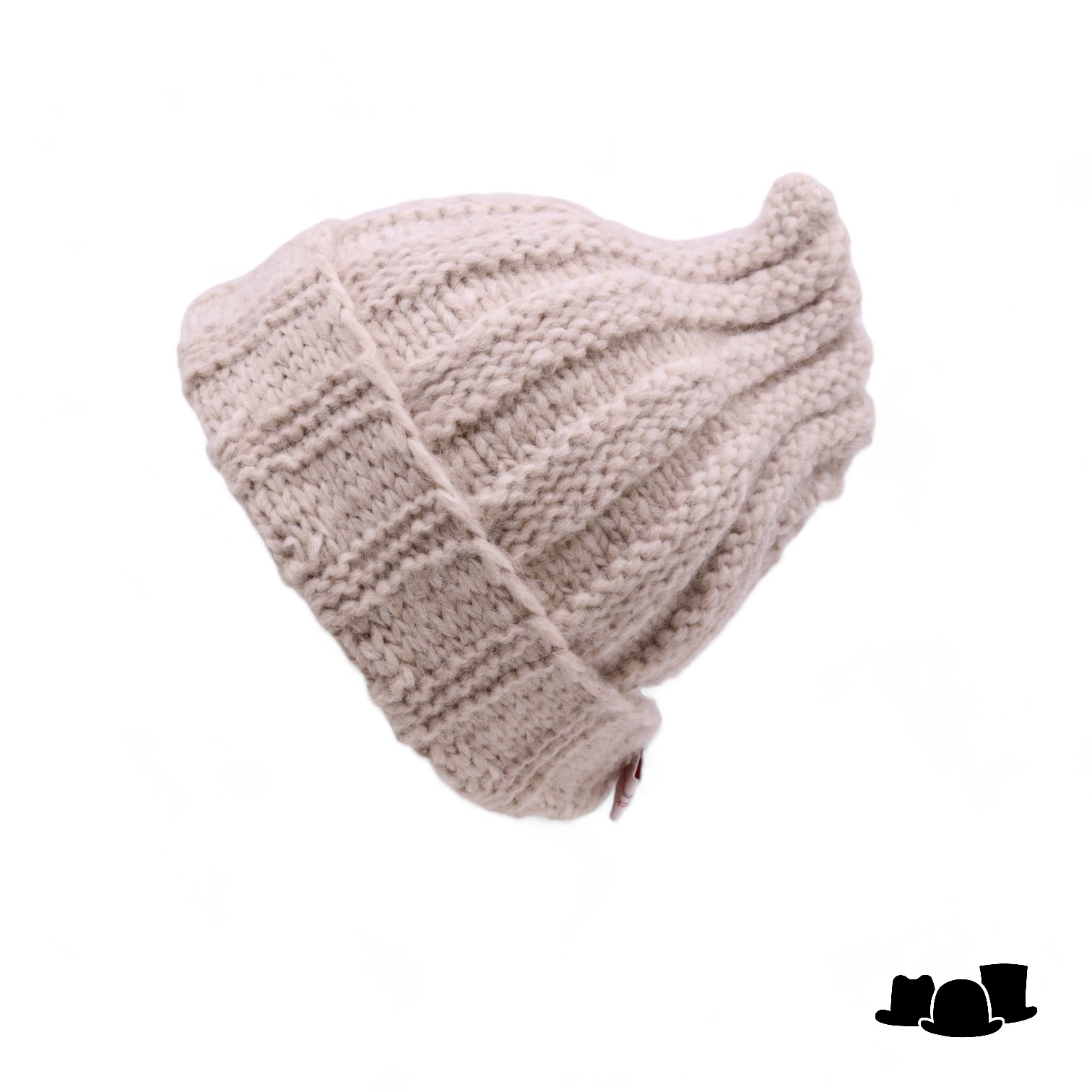 nicki marquardt knitted beanie muts malin angora wolmix beige