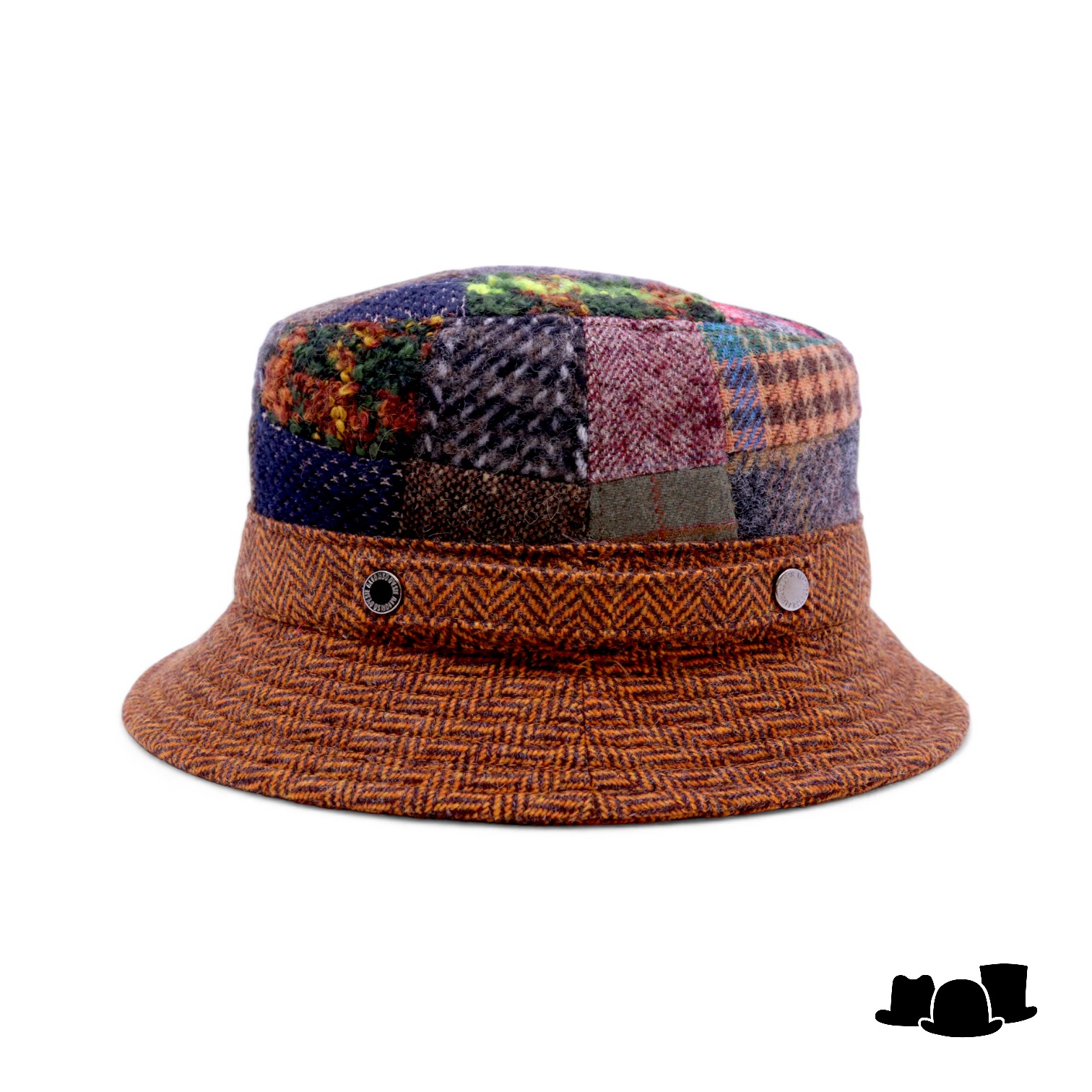 alfonso deste bucket hat pescatore patchwork 