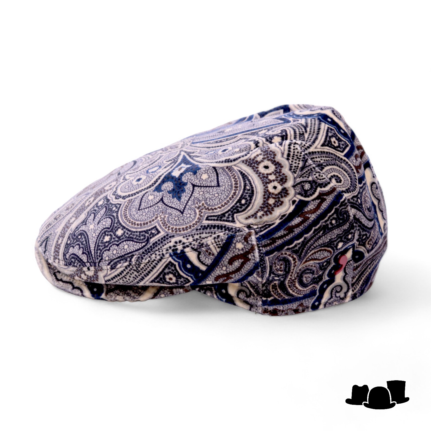 alfonso deste ivy pet rudy fluweel paisley blauw