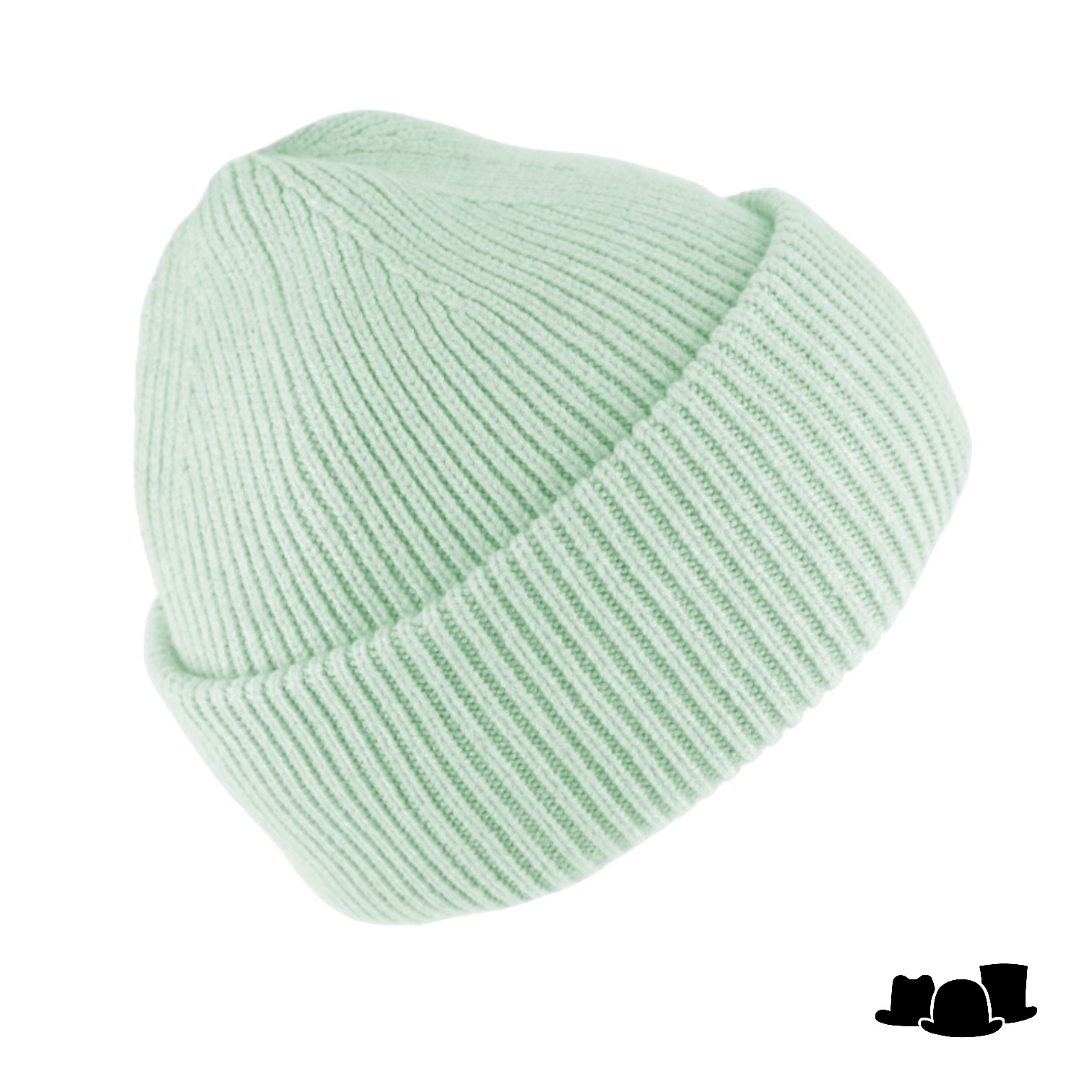 fiebig knitted beanie met omslag lime green 