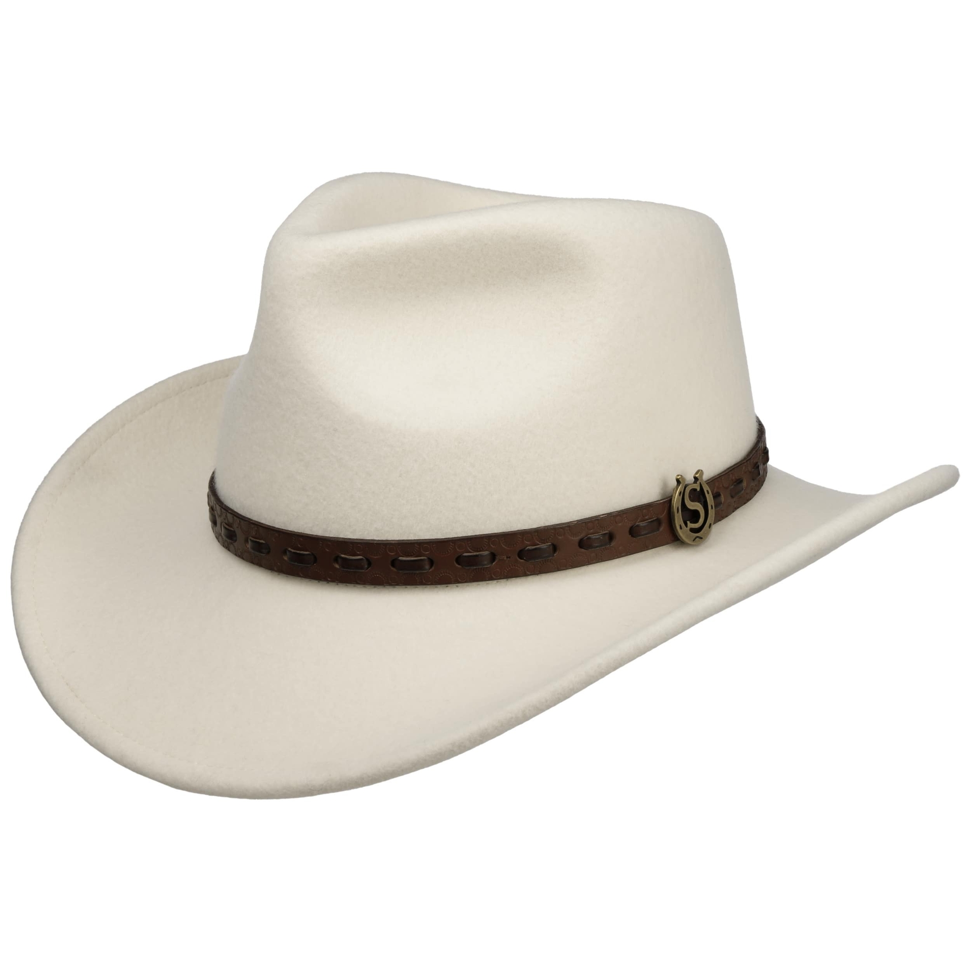 stetson western woolfelt white