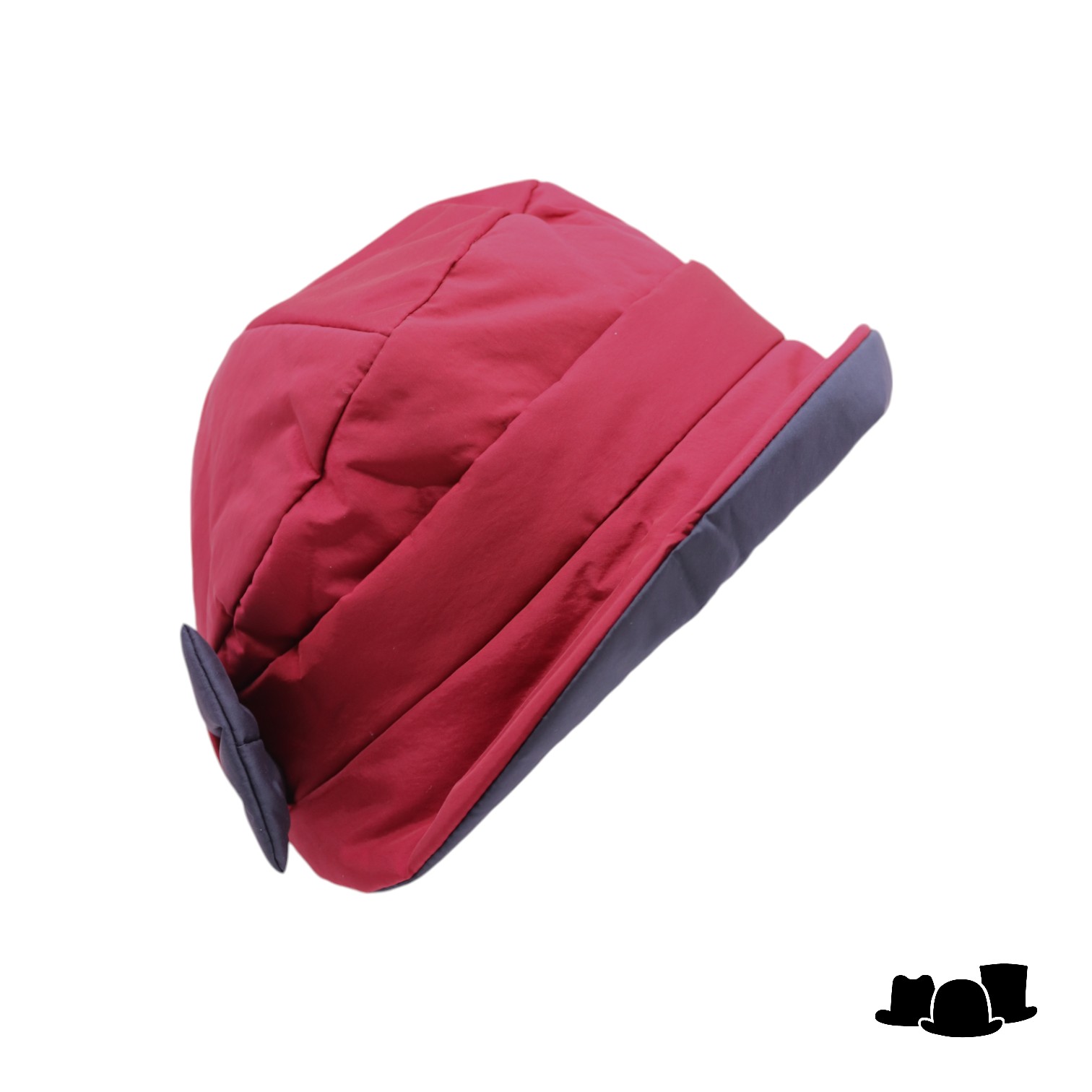 panizza cloche regenhoed strik rood en antraciet