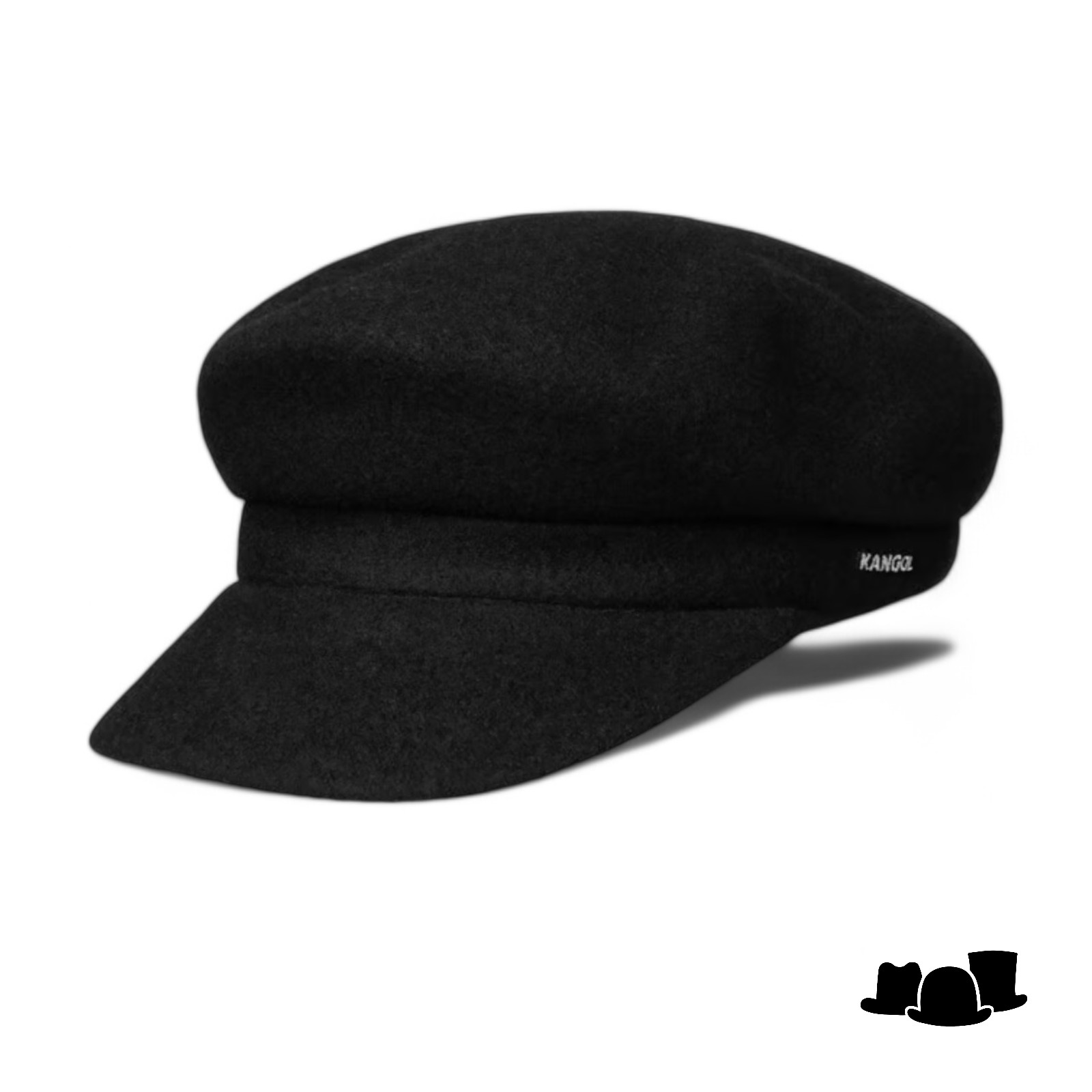 kangol fisherman cap enfield wool black