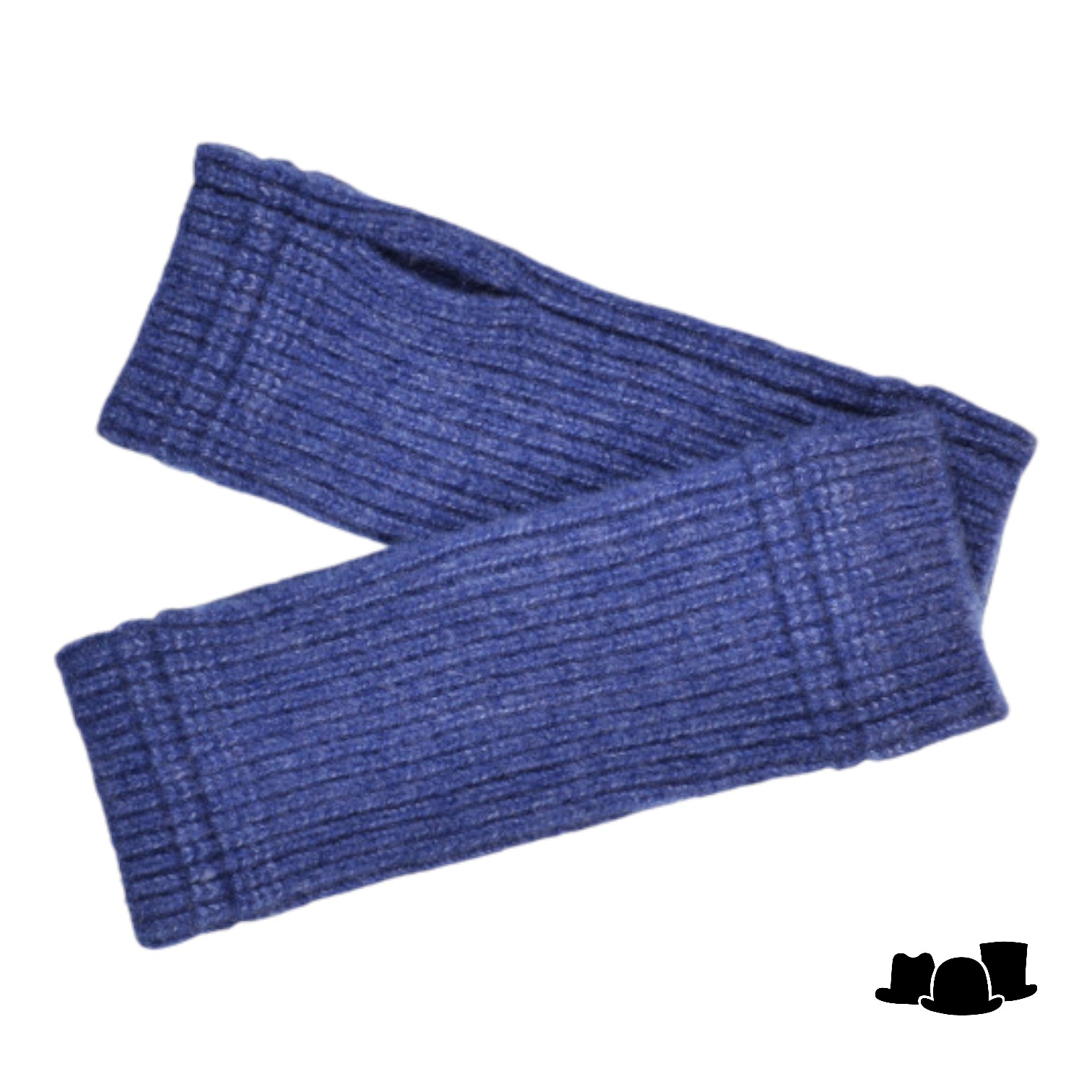 seeberger gebreide armwarmers acrylmix indigo