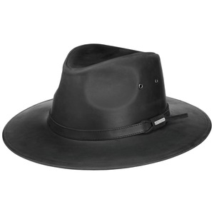 stetson western buffalo leather black