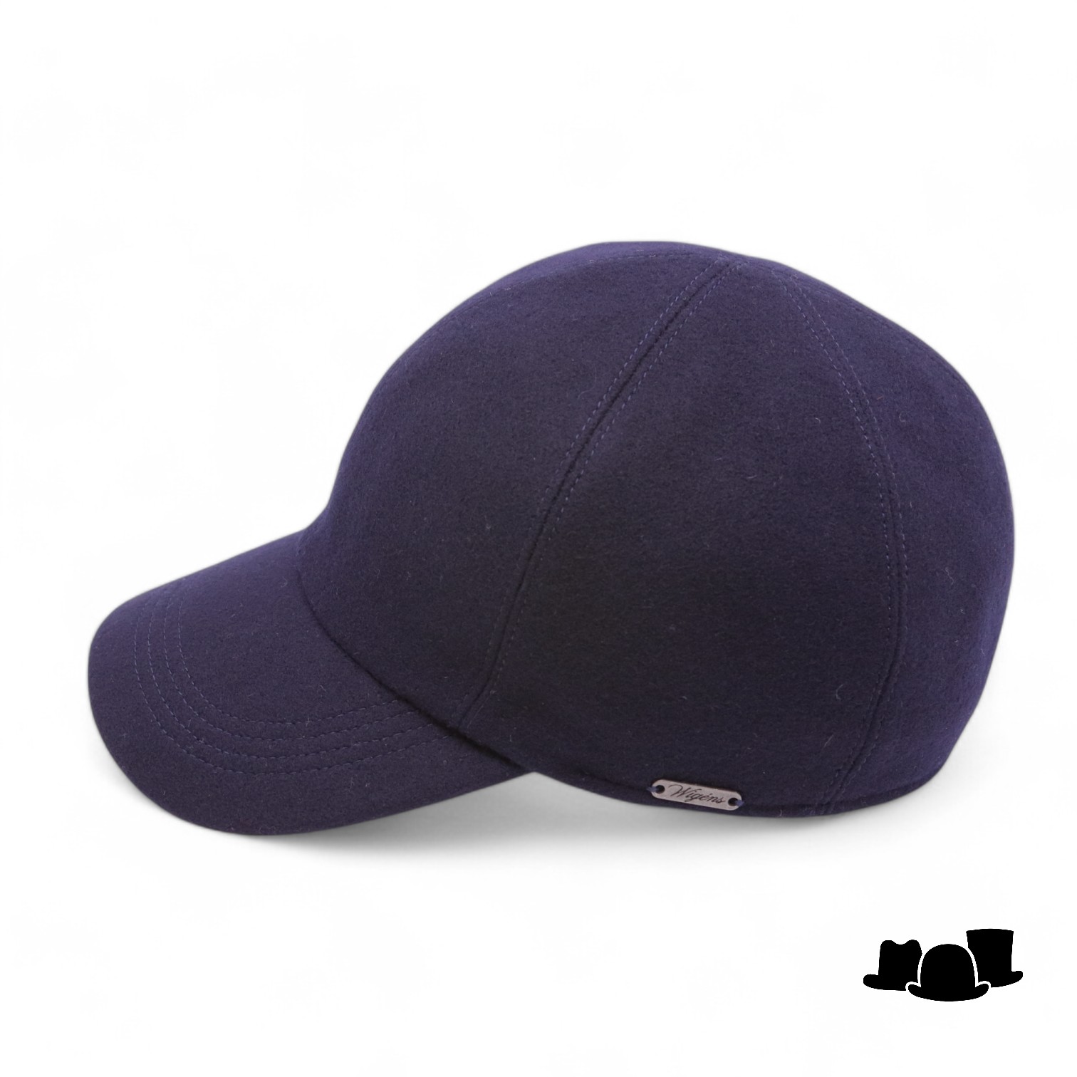 wigens baseball classic cap wol met oorklep navy