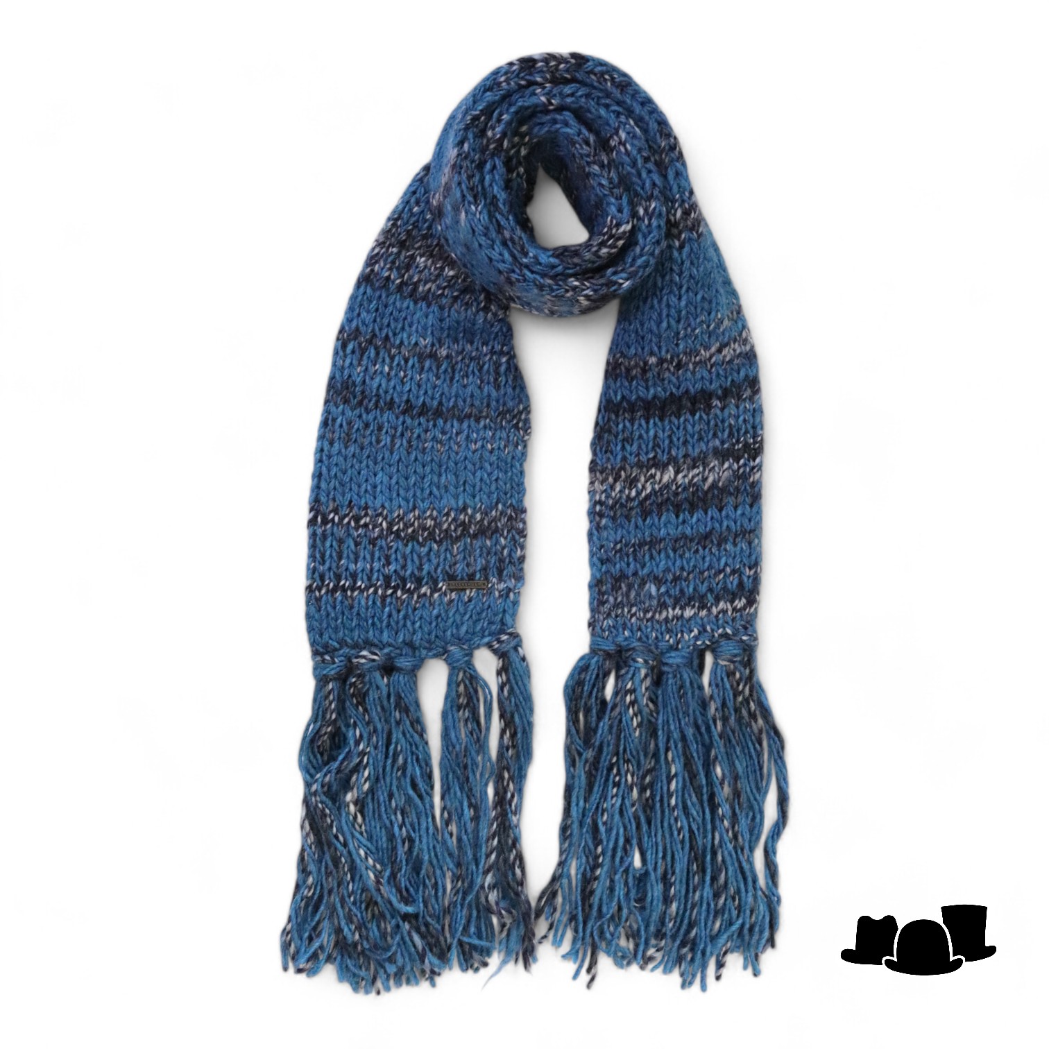 seeberger gebreide sjaal alpaca wolmix indigo