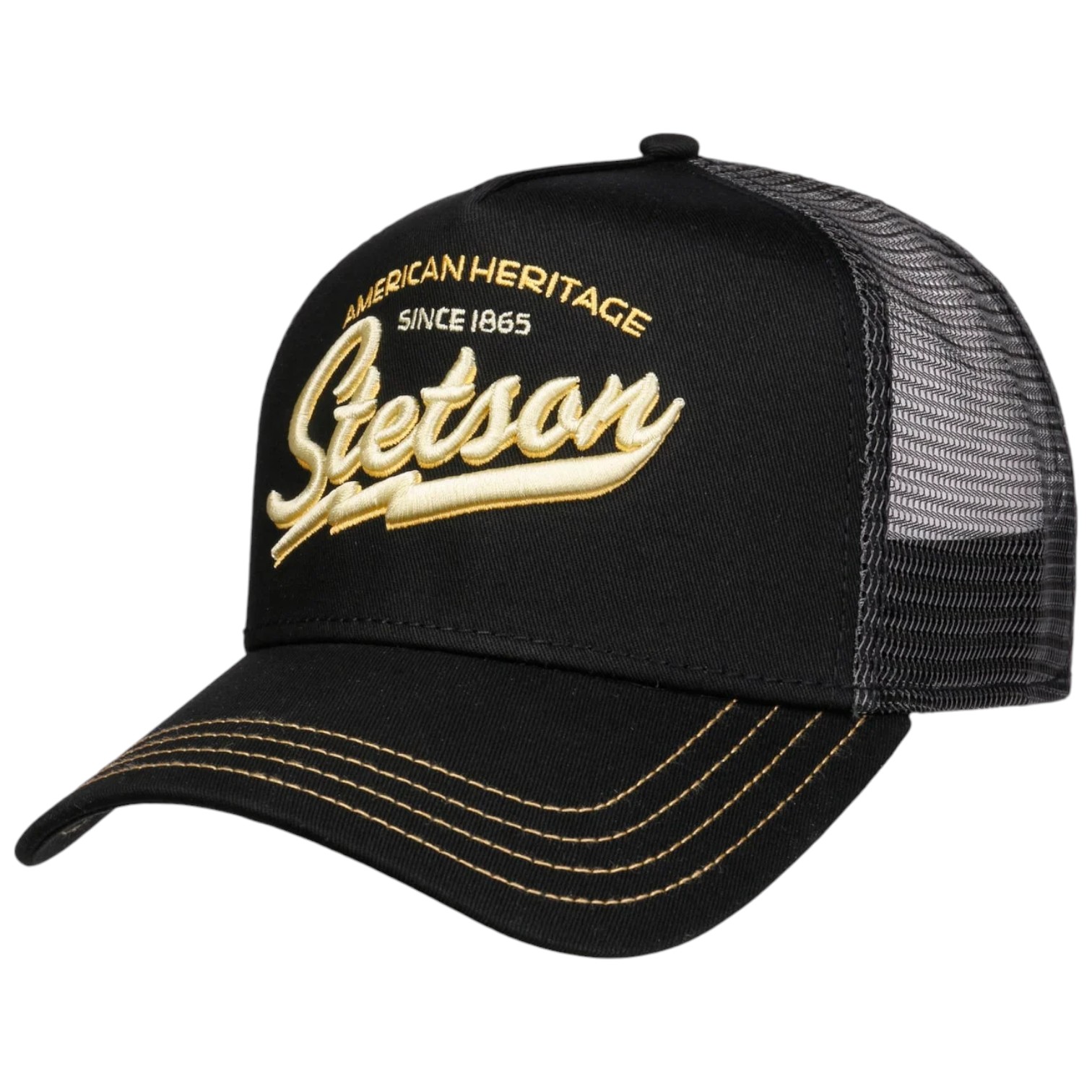 stetson trucker cap american heritage zwart